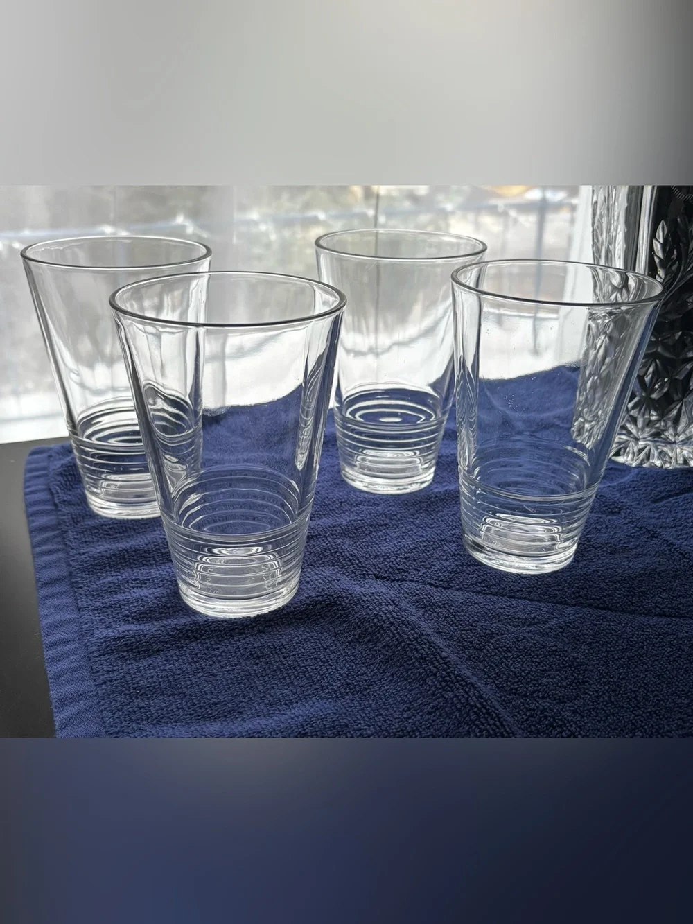 Vintage IKEA Vänlig Clear Glass Tumblers - Set of 4 (Discontinued)